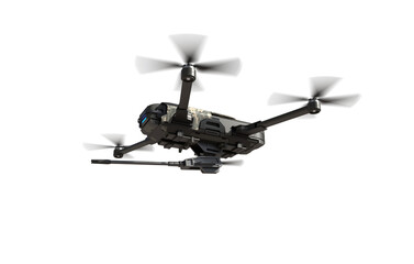Military Drone on a transparent background, PNG file