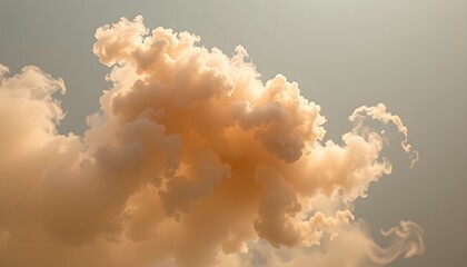 elegant cluster of sunlit plumes in a minimalist style, with fog and clay tones, smooth curves, balanced composition, modern aesthetic, high resolution