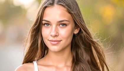 Naklejka premium Teenage girl outdoors