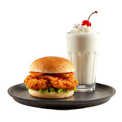 hamburger and icecrim 