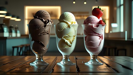 ice cream in a bar