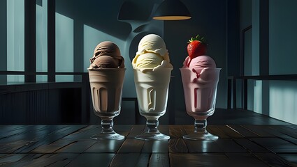 ไอศครีม 3 รส