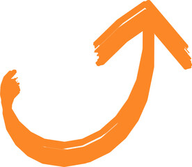 Naklejka premium Hand-drawn arrow PNG with transparent background, doodle style directional pointer illustration for navigation, infographic, web design, decoration, and creative digital projects