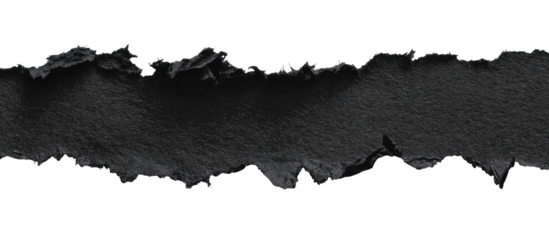 Ripped dark gray paper strip