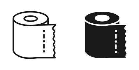 Toilet paper bathroom hygiene icon vector illustration . 