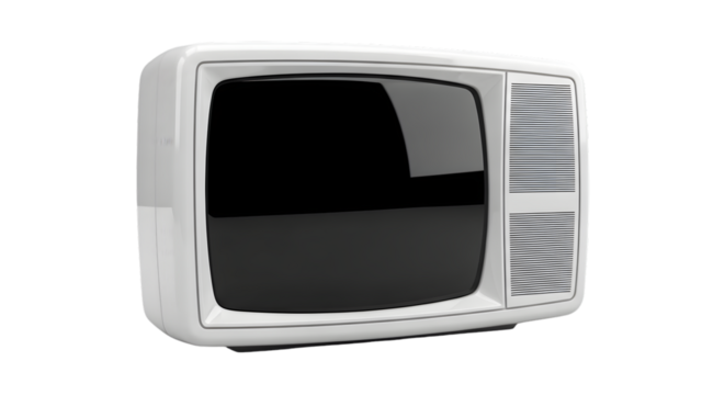 Retro Vintage Television Set with Blank Screen