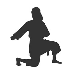 Karate in vector, flat style. Sportsman in vector.