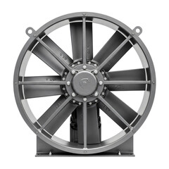 Obraz premium Industrial axial fan isolated on transparent background for ventilation