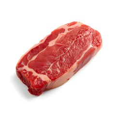  Single Raw Fresh Beef Steak isolate on white