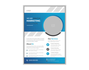 Fototapeta premium Professional Corporate Marketing Flyer Template | Business Promotion Brochure | Clean Modern Design