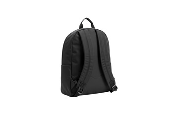 Naklejka premium Black Backpack Stylish and Practical Everyday Carry Bag isolated on transparent background