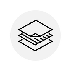 Density material layers icon, editable stroke