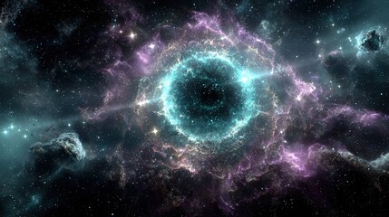 Obraz premium Abstract Colorful Nebula In Deep Space