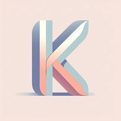 Vector illustration of the letter , minimalist and modern with clean geometric style and elegant curves 