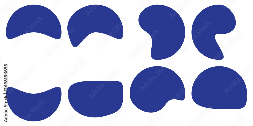 Poster blobs icon. rock black icons. drops or stone silhouettes. vector set of black blobs . organic blob s