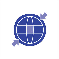global integration icons. simple colored vector