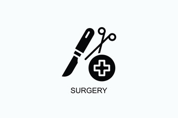 Surgery Icon Or Logo Isolated Vector Illustration