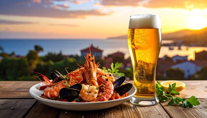 Seafood and Beer Delight