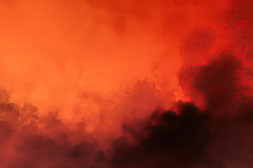 Dramatic abstract background of fiery red smoke and ash.
