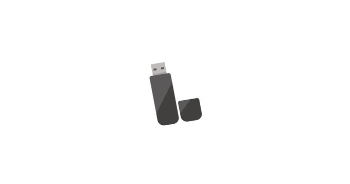 Animated pendrive icon representing pendrive concept for digital and creative use