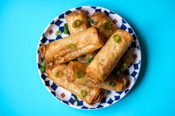 Classic Chinese Style Crispy Vegetable Spring Rolls