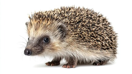 Fototapeta premium a small hedgehog on a white background