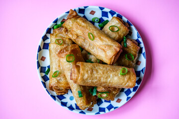 Classic Chinese Style Crispy Vegetable Spring Rolls