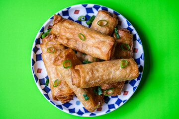 Classic Chinese Style Crispy Vegetable Spring Rolls