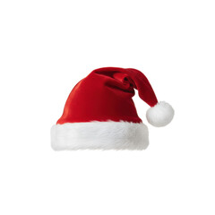 Classic santa claus hat isolated on transparent background