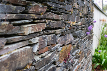 Illustration of Brittany in France, granit, sea, land