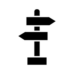  directions icon white on background