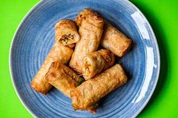 Classic Chinese Style Crispy Vegetable Spring Rolls