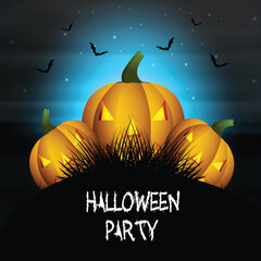 Horror mystery cartoon ghosts, pumpkin and bat. Monster characters,  Art & Illustration