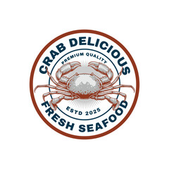 crab badge design