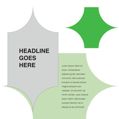 star shape social media template eps