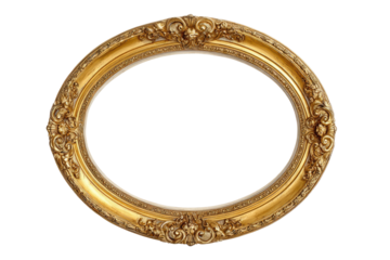 Ornate gold oval frame