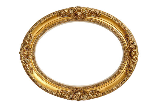 Ornate gold oval frame