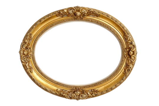 Ornate gold oval frame