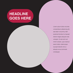 round edges social media template eps