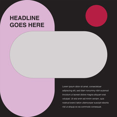 round edges social media template eps