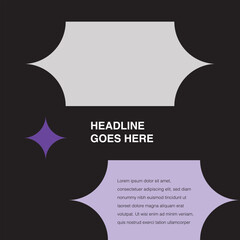 star shape social media template eps