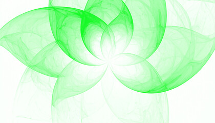 High-resolution PNG of green smoke forming a spiral flower with layered mist, ideal for digital designs, fantasy themes, and creative projects requiring a mystical or supernatural aesthetic