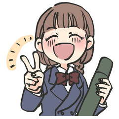 卒業した女の子