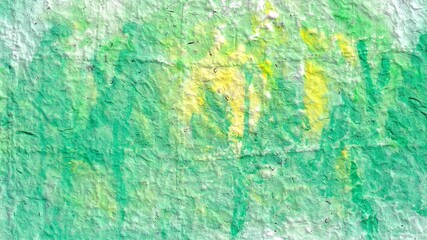 artwork of beautiful green abstract watercolor painting on textured recycled paper. Abstract background of landscape view in watercolor painting on recycled paper.