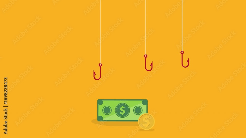 Poster hacker stealing money. hacking concept.