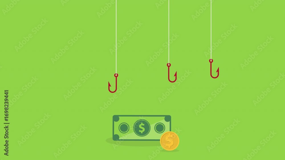 Poster hacker stealing money. hacking concept.