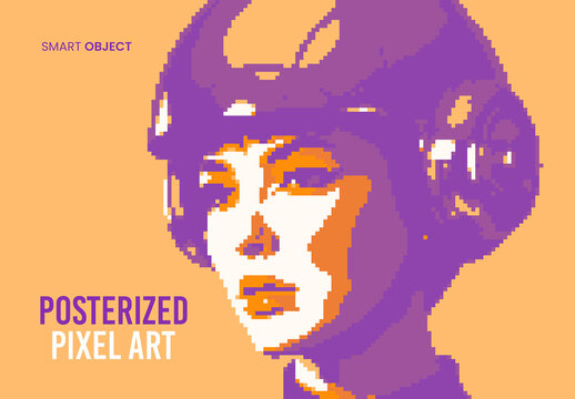 Posterized Pixel Art Photo Effect