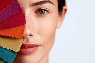 Color palette fabric swatches for analysis