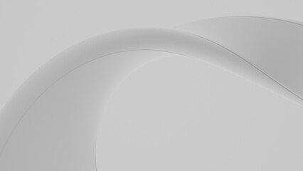 A clean and elegant monochromatic background with a soft, flowing abstract shape. Ideal for minimalist design, branding, and presentations. 3d rendering illustration not AI