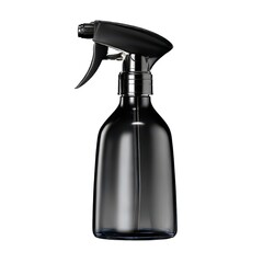 Clear Spray Bottle with a Black Nozzle, Perfect for Cleaning, Gardening, or Household Use, Showcasing Modern Design and Practical Functionality